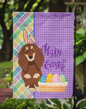 Load image into Gallery viewer, Longhair Chocolate and Cream Dachshund Easter Garden Flag – Decorative Outdoor Yard Flag