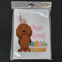 Load image into Gallery viewer, Longhair Red Dachshund Easter Greeting Cards -  Blank Note Cards – 8-Pack of Artist-Designed Cards with Envelopes