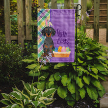 Load image into Gallery viewer, Black Dapple Dachshund Easter Garden Flag – Decorative Outdoor Yard Flag