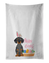 Load image into Gallery viewer, Black Dapple Dachshund Easter White Kitchen Towel Set of 2 Dish Towels