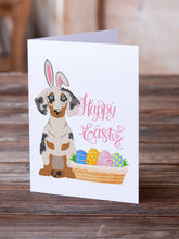 Load image into Gallery viewer, Cream Dapple Dachshund Easter Greeting Cards -  Blank Note Cards – 8-Pack of Artist-Designed Cards with Envelopes