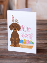 Load image into Gallery viewer, Chocolate and Tan Dachshund Easter Greeting Cards -  Blank Note Cards – 8-Pack of Artist-Designed Cards with Envelopes