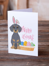 Load image into Gallery viewer, Blue and Tan Dachshund Easter Greeting Cards -  Blank Note Cards – 8-Pack of Artist-Designed Cards with Envelopes
