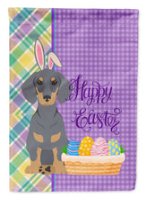 Load image into Gallery viewer, Blue and Tan Dachshund Easter Garden Flag – Decorative Outdoor Yard Flag