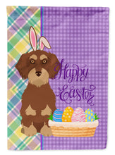 Load image into Gallery viewer, Wirehair Red and Tan Dachshund Easter Garden Flag – Decorative Outdoor Yard Flag