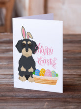 Load image into Gallery viewer, Wirehair Black and Cream Dachshund Easter Greeting Cards -  Blank Note Cards – 8-Pack of Artist-Designed Cards with Envelopes