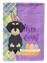 Load image into Gallery viewer, Wirehair Black and Cream Dachshund Easter Garden Flag – Decorative Outdoor Yard Flag