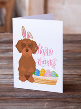 Load image into Gallery viewer, Wirehair Red Dachshund Easter Greeting Cards -  Blank Note Cards – 8-Pack of Artist-Designed Cards with Envelopes