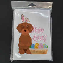 Load image into Gallery viewer, Wirehair Red Dachshund Easter Greeting Cards -  Blank Note Cards – 8-Pack of Artist-Designed Cards with Envelopes
