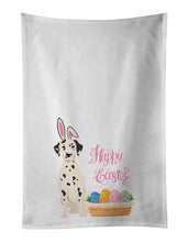 Load image into Gallery viewer, Dalmatian Easter White Kitchen Towel Set of 2 Dish Towels