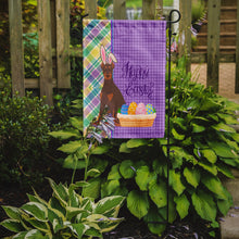 Load image into Gallery viewer, Red and Tan Doberman Pinscher Easter Garden Flag – Decorative Outdoor Yard Flag