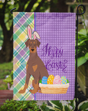 Load image into Gallery viewer, Natural Ear Red and Tan Doberman Pinscher Easter Garden Flag – Decorative Outdoor Yard Flag