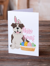Load image into Gallery viewer, Brindle English Bulldog Easter Greeting Cards -  Blank Note Cards – 8-Pack of Artist-Designed Cards with Envelopes