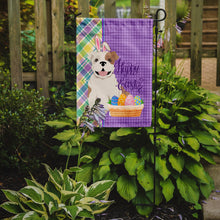 Load image into Gallery viewer, Piebald English Bulldog Easter Garden Flag – Decorative Outdoor Yard Flag