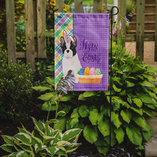 Load image into Gallery viewer, Black and White French Bulldog Easter Garden Flag – Decorative Outdoor Yard Flag