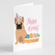 Load image into Gallery viewer, Fawn French Bulldog Easter Greeting Cards -  Blank Note Cards – 8-Pack of Artist-Designed Cards with Envelopes