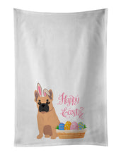 Load image into Gallery viewer, Fawn French Bulldog Easter White Kitchen Towel Set of 2 Dish Towels