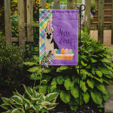 Load image into Gallery viewer, Black and Silver German Shepherd Easter Garden Flag – Decorative Outdoor Yard Flag
