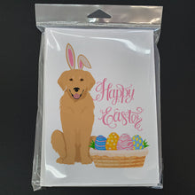 Load image into Gallery viewer, Gold Golden Retriever Easter Greeting Cards -  Blank Note Cards – 8-Pack of Artist-Designed Cards with Envelopes