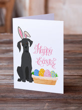 Load image into Gallery viewer, Black Great Dane Easter Greeting Cards -  Blank Note Cards – 8-Pack of Artist-Designed Cards with Envelopes