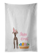 Load image into Gallery viewer, Fawn Italian Greyhound Easter White Kitchen Towel Set of 2 Dish Towels