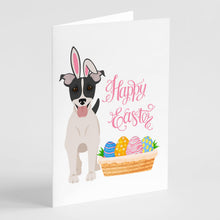 Load image into Gallery viewer, Black White Smooth Jack Russell Terrier Easter Greeting Cards -  Blank Note Cards – 8-Pack of Artist-Designed Cards with Envelopes