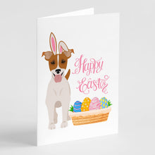 Load image into Gallery viewer, Brown White Smooth Jack Russell Terrier Easter Greeting Cards -  Blank Note Cards – 8-Pack of Artist-Designed Cards with Envelopes