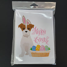 Load image into Gallery viewer, Brown White Wirehair Jack Russell Terrier Easter Greeting Cards -  Blank Note Cards – 8-Pack of Artist-Designed Cards with Envelopes