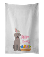 Load image into Gallery viewer, Gray Labrador Retriever Easter White Kitchen Towel Set of 2 Dish Towels