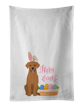 Load image into Gallery viewer, Red Fox Labrador Retriever Easter White Kitchen Towel Set of 2 Dish Towels