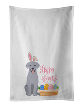 Load image into Gallery viewer, Silver Labrador Retriever Easter White Kitchen Towel Set of 2 Dish Towels