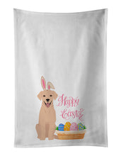 Load image into Gallery viewer, Yellow Labrador Retriever Easter White Kitchen Towel Set of 2 Dish Towels