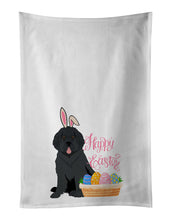 Load image into Gallery viewer, Black Newfoundland Easter White Kitchen Towel Set of 2 Dish Towels