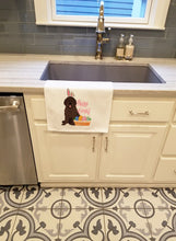 Load image into Gallery viewer, Brown Newfoundland Easter White Kitchen Towel Set of 2 Dish Towels