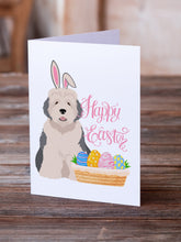 Load image into Gallery viewer, Old English Sheepdog Easter Greeting Cards -  Blank Note Cards – 8-Pack of Artist-Designed Cards with Envelopes