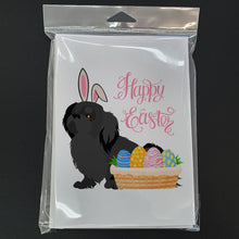 Load image into Gallery viewer, Black Pekingese Easter Greeting Cards -  Blank Note Cards – 8-Pack of Artist-Designed Cards with Envelopes