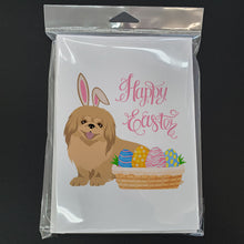 Load image into Gallery viewer, Gold Pekingese Easter Greeting Cards -  Blank Note Cards – 8-Pack of Artist-Designed Cards with Envelopes