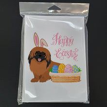 Load image into Gallery viewer, Red Pekingese Easter Greeting Cards -  Blank Note Cards – 8-Pack of Artist-Designed Cards with Envelopes