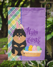 Load image into Gallery viewer, Black and Tan Pomeranian Easter Garden Flag – Decorative Outdoor Yard Flag