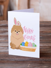 Load image into Gallery viewer, Orange Pomeranian Easter Greeting Cards -  Blank Note Cards – 8-Pack of Artist-Designed Cards with Envelopes