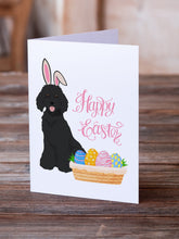 Load image into Gallery viewer, Standard Black Poodle Easter Greeting Cards -  Blank Note Cards – 8-Pack of Artist-Designed Cards with Envelopes