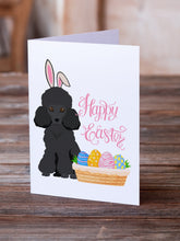 Load image into Gallery viewer, Toy Black Poodle Easter Greeting Cards -  Blank Note Cards – 8-Pack of Artist-Designed Cards with Envelopes