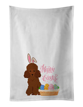 Load image into Gallery viewer, Toy Red Poodle Easter White Kitchen Towel Set of 2 Dish Towels