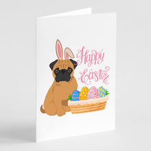 Load image into Gallery viewer, Apricot Pug Easter Greeting Cards -  Blank Note Cards – 8-Pack of Artist-Designed Cards with Envelopes