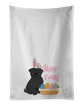 Load image into Gallery viewer, Black Pug Easter White Kitchen Towel Set of 2 Dish Towels