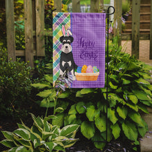 Load image into Gallery viewer, Black and Silver Natural Ears Schnauzer Easter Garden Flag – Decorative Outdoor Yard Flag