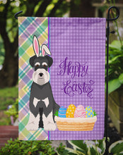Load image into Gallery viewer, Black and Silver Natural Ears Schnauzer Easter Garden Flag – Decorative Outdoor Yard Flag