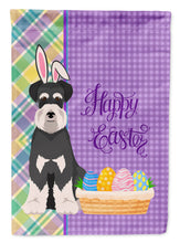 Load image into Gallery viewer, Black and Silver Natural Ears Schnauzer Easter Garden Flag – Decorative Outdoor Yard Flag