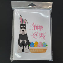 Load image into Gallery viewer, Black and Silver Schnauzer Easter Greeting Cards -  Blank Note Cards – 8-Pack of Artist-Designed Cards with Envelopes