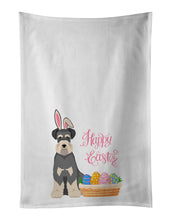 Load image into Gallery viewer, Salt Pepper Natural Ears Schnauzer Easter White Kitchen Towel Set of 2 Dish Towels